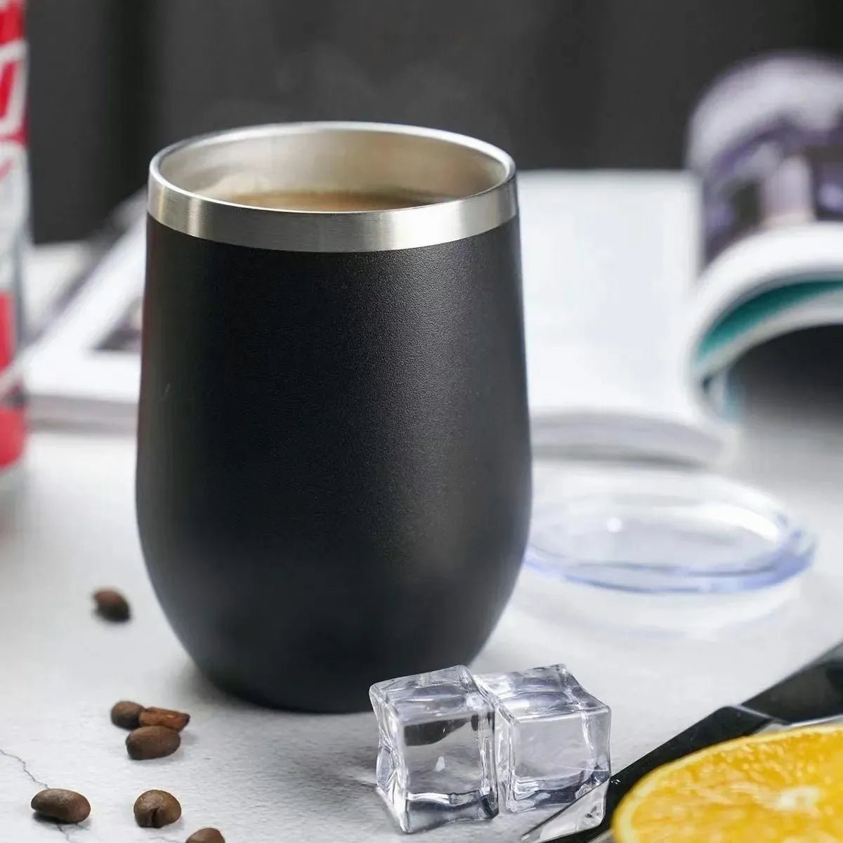 Taza Termica De Acero Inoxidable Con Tapa + Pajitas de Acero Inoxidable - Cafekhaley