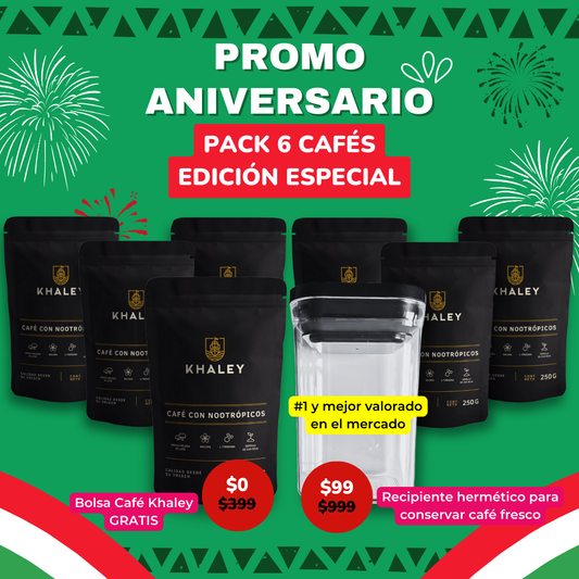 6 CAFÉS KHALEY EDICIÓN ANIVERSARIO🌟☕️🎁