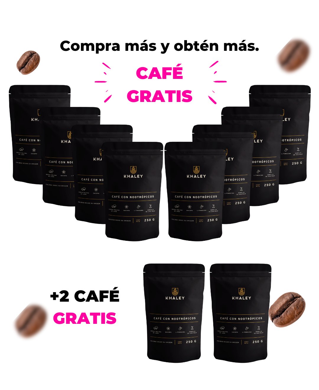 8 CAFÉS KHALEY + 2 CAFÉS DE REGALO ☕️🎁 🥳 - Cafekhaley