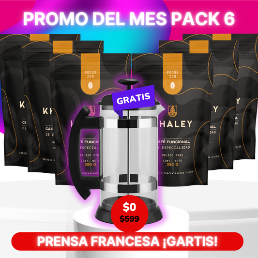 PACK 6 CAFÉS + 1 PRENSA FRANCESA GRATIS
