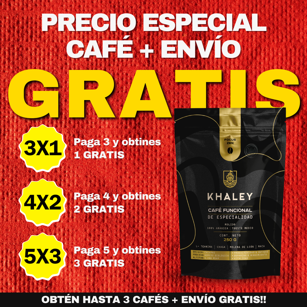HASTA 3 BOLSAS DE CAFÉ GRATIS