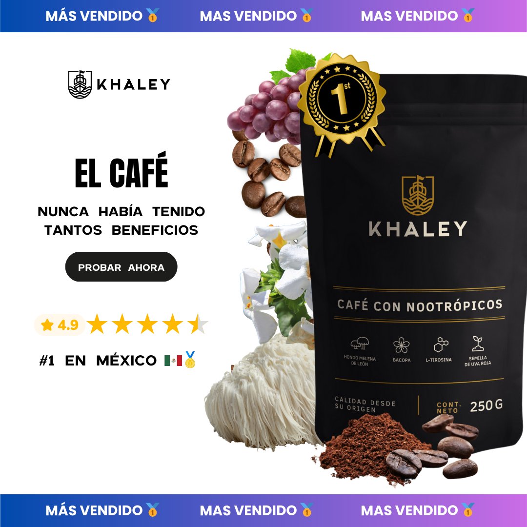 Café con Nootrópicos y adaptógenos funcionales - De especialidad - Cafekhaley