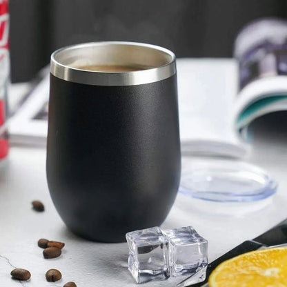 Taza Termica De Acero Inoxidable Con Tapa + Pajitas de Acero Inoxidable - Cafekhaley